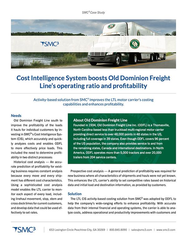 Image of Cost Intelligence System web page